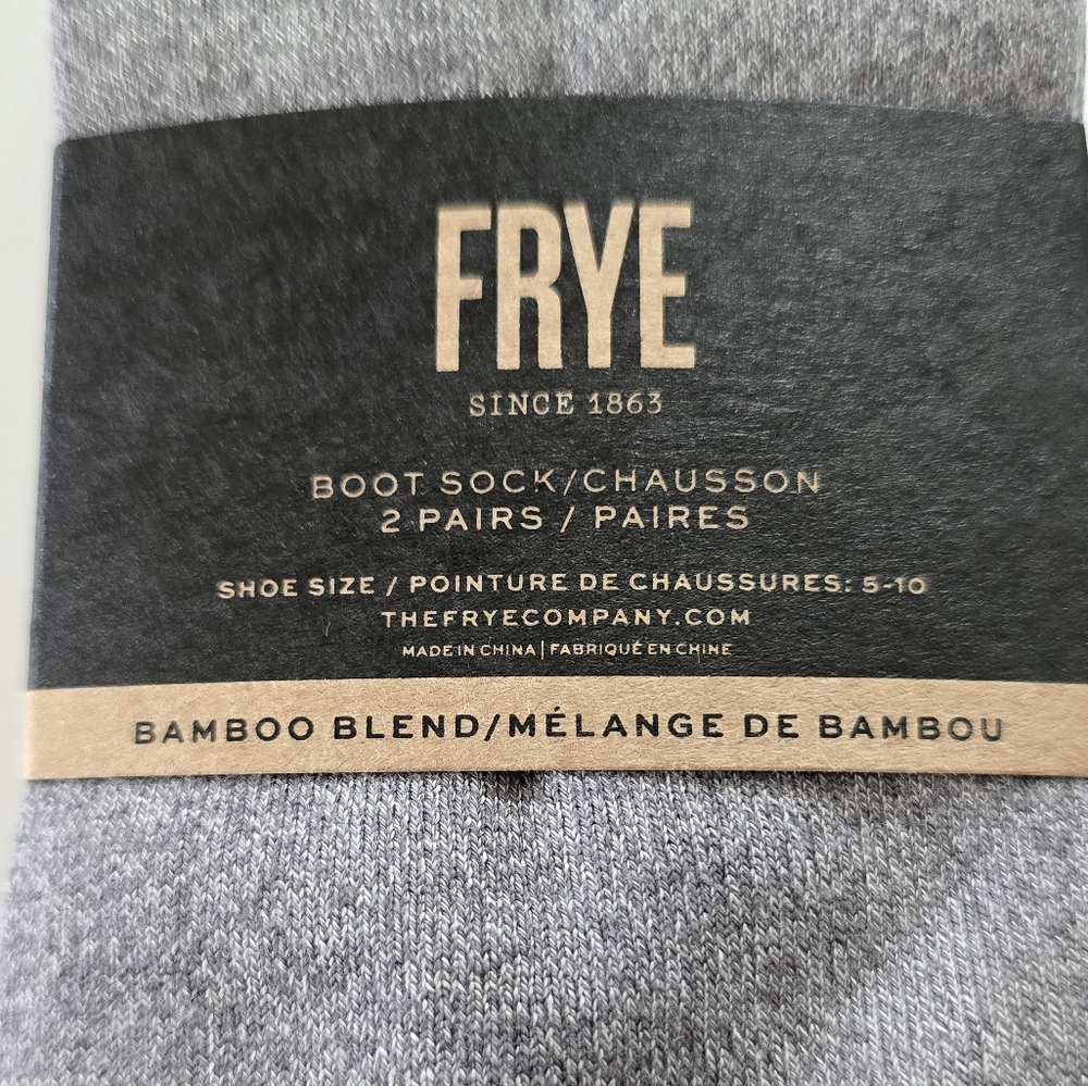 Frye Gray Bamboo Blend Boot Socks 2pairs